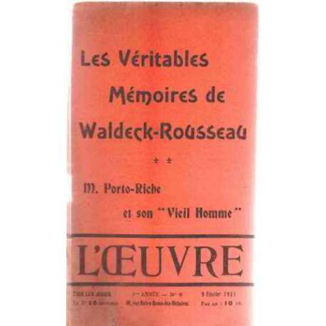 Les veritables memoires de waldeck-rousseau