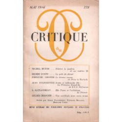 Revue critique N° 228