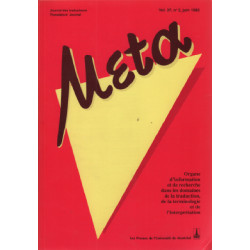 Meta / journal des traducteurs -translators journal volume 37 n° 2