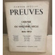 Numéro spéécial " preuves "/ mai 1952 / l'oeuvre du vingtième siecle