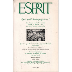 Revue esprit / janvier 1992 / quel péril démographique