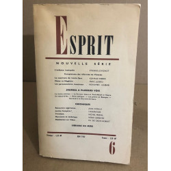 Revue esprit / juin 1962