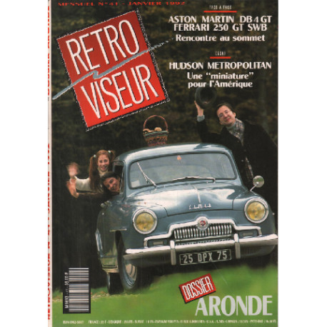 Revue rétroviseur n° 41 : dossier Aronde , aston martin DB4