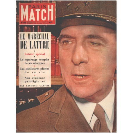 Paris match n° 149 Le maréchal de Lattre