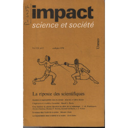 Revue impact science et société volume XX n° 2 / la riposte des...