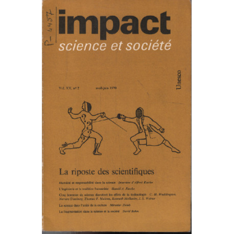 Revue impact science et société volume XX n° 2 / la riposte des...