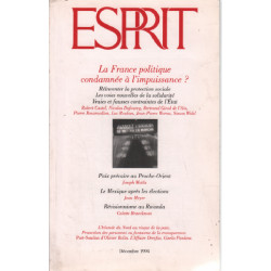 Revue esprit / decembre 1994 / la france politique condamnée à...