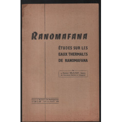 Études sur les eaux thermales de Ranomafana (extrait 1958)