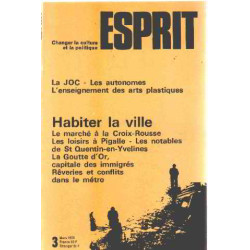 Revue esprit mars 1979 / habiter la ville