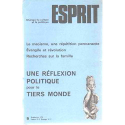 Revue esprit/ septembre 1978/ une reflexion politique pour le...