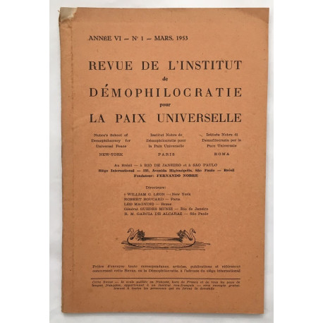 Revue n° 1 de l' institut démophilocratie pour la paix universelle