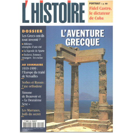 Revue l'histoire n° 232 / l'aventure grecque