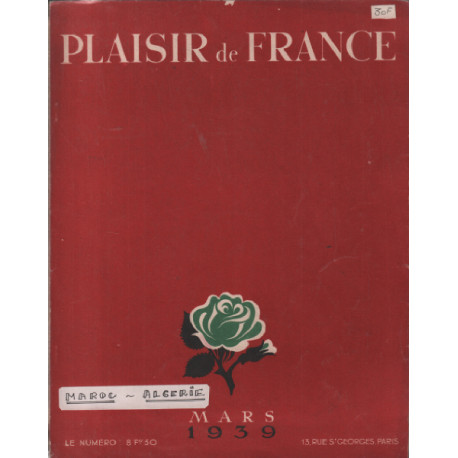 Revue plaisir de france n° 54/ maroc -algerie