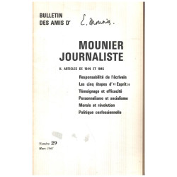 Bulletin des amis d'emmanuel Mounier n° 29 / mounier journaliste