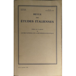 Revue des études italiennes tome XXXVI : N ° 1-4