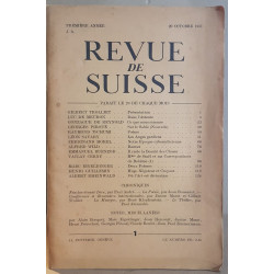 Revue de Suisse - 1° année - 20 Octobre 1951