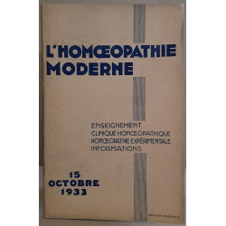 L'homoeopathie moderne - N°16 - 15 Octobre 1933