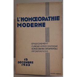 L'homoeopathie moderne - N°20 - 15 Décembre 1933