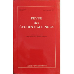 Revue des études italiennes / tome XLII: JUILLET DECEMBRE 1996