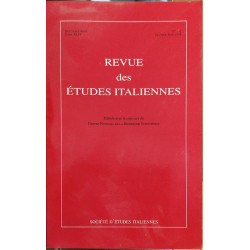 Revue des études italiennes / tome XLIV / janvier juin 1998