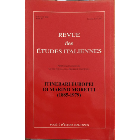 Revue des études italiennes / TOME 48 / itinenari europei di...
