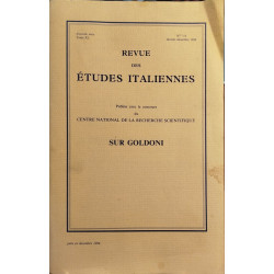 Revue des études italiennes / tome 40 / sur goldoni