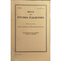 Revue des études italiennes / tome 34 / les revues italianistes...