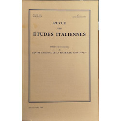 Revue des études italiennes / tome 34 / janvier septembre 1998