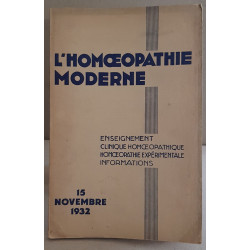 L'homoeopathie moderne - N°8 - 15 Novembre 1932