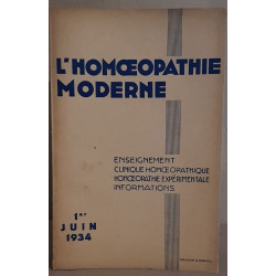 L'homoeopathie moderne - N°11 - 1° Juin 1934 + supplément