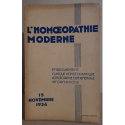 L'homoeopathie moderne - N°18 - 15 Novembre 1934