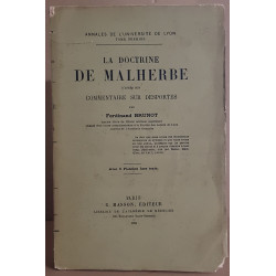 La doctrine de Malherbe d'aprés son commentaire sur Desportes