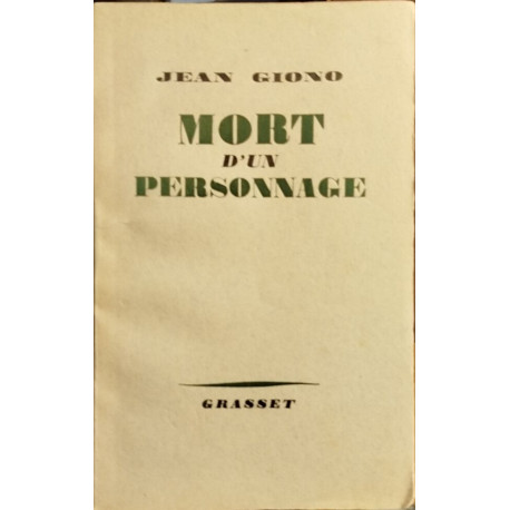 Mort d'un personnage/ 1°edition