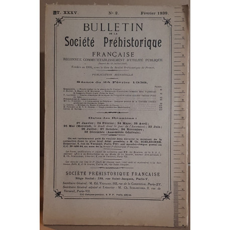 Bulletin de la société préhistorique française - Tome 35 - N°2