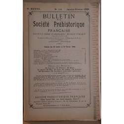Bulletin de la société préhistorique française - Tome 37 - N°1-2