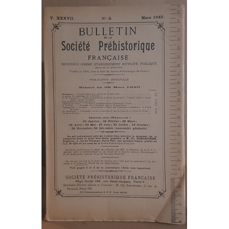Bulletin de la société préhistorique française - Tome 37 - N°3