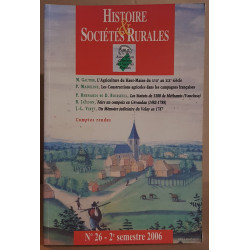 Histoire et sociétés rurales - N°26 - 2° semestre 2006