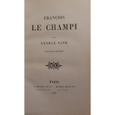 François le Champi (nouvelle édition)