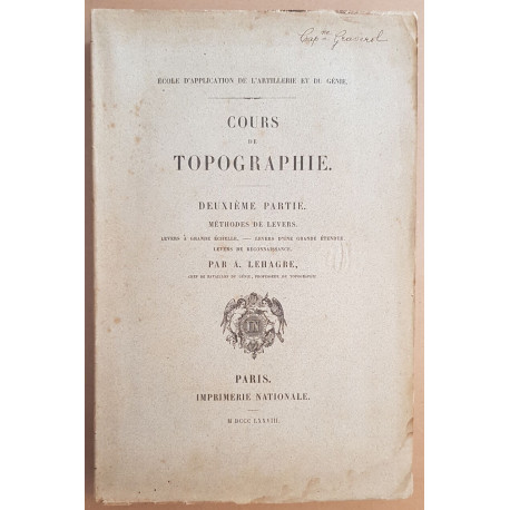 Cours de topographie - 2° partie - Méthodes de levers (à grande...