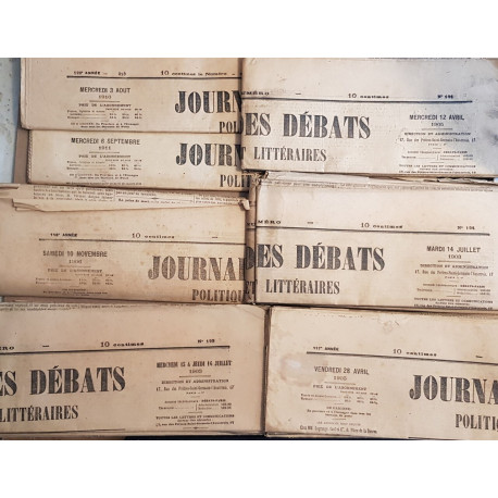 Lot de Journal des débats politiques et littéraires - Juillet 1903...