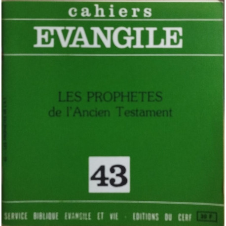 Cahiers evangile n° 43 / les prophéties de l'ancien testament