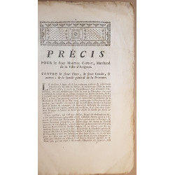 Document : procés des fermiers de Roquemaure (Gard) - Précis pour...
