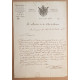 Lettre du maire de la ville de Pertuis à monsieur De Barret chef...