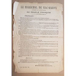 Affichette du Maréchal de Mac-Mahon président de la république au...