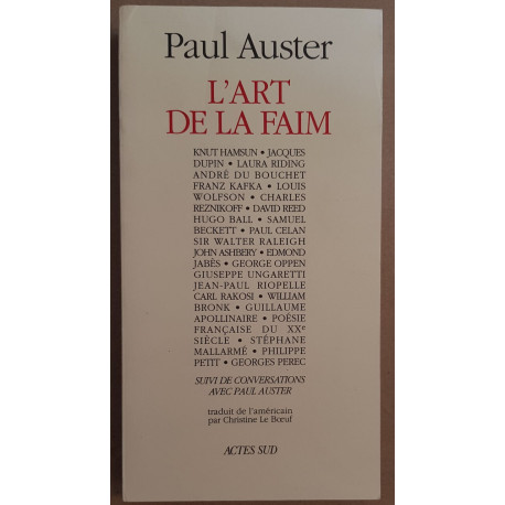 L'art de la faim
