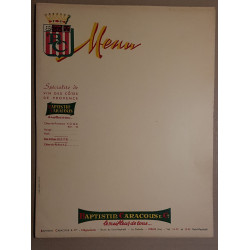 Lot de 10 menus publicitaires Baptistin Caracous et Cie-Négociants...