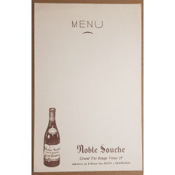 Lot de 8 menus publicitaires - Noble Souche - Maison Léon Botta à...