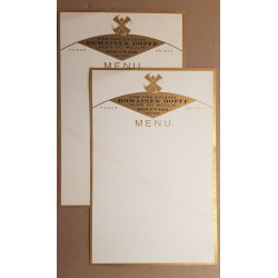 Lot de 2 menus publicitaires - Domaines Dopff à Riquewihr (Haut-Rhin)