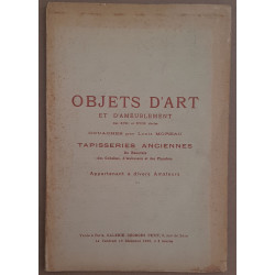Catalogue de vente publique du Vendredi 13 décembre 1929 à Paris