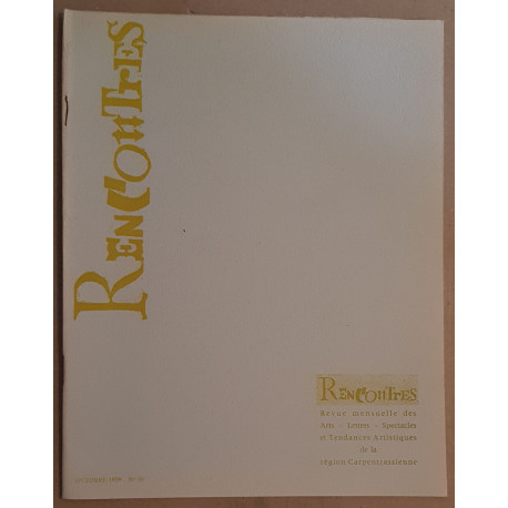 Rencontres N° 10 - Association Carpentrassienne de Diffusion...